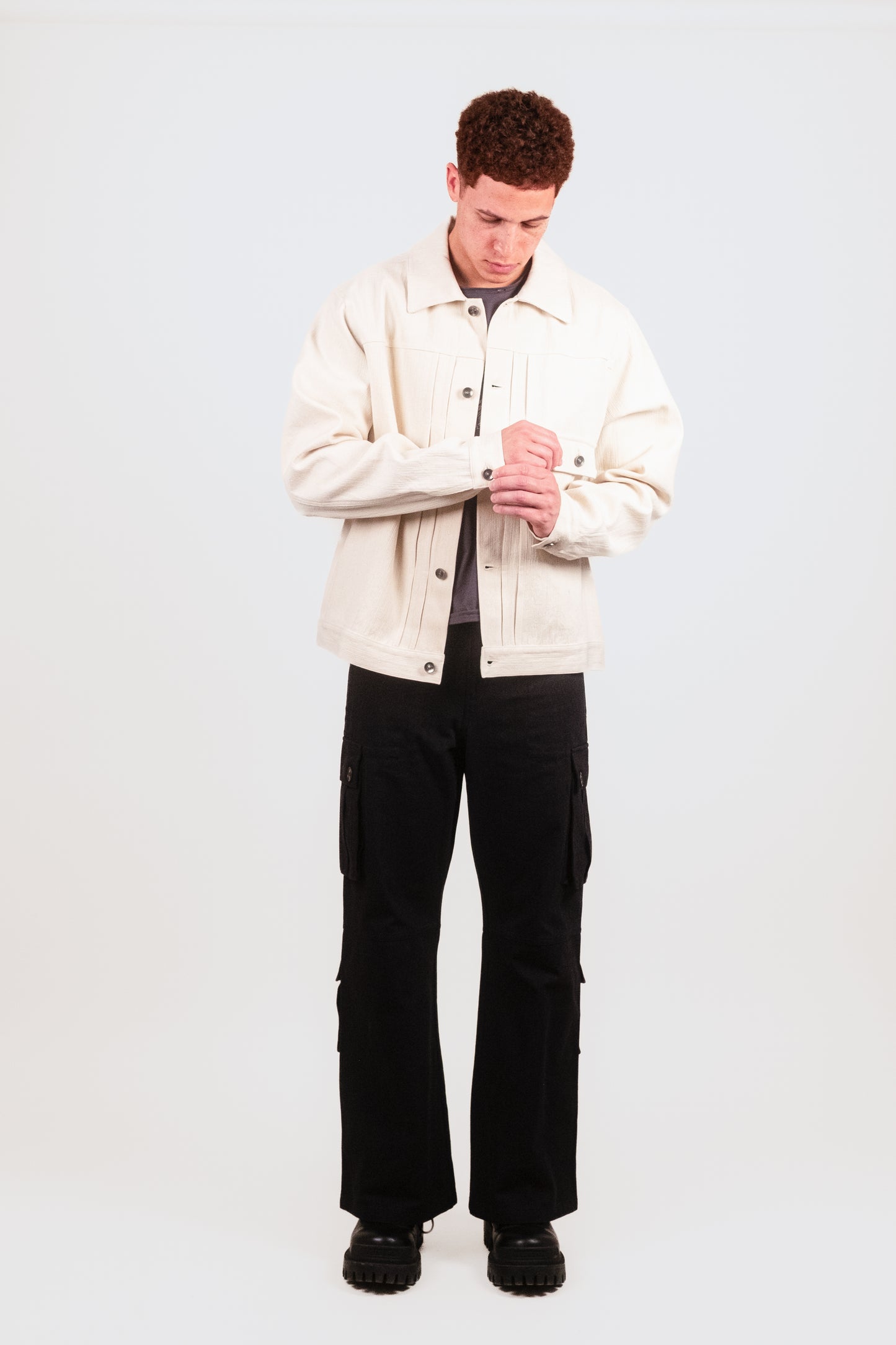 Pleated Military Blouson - Puppet Theater