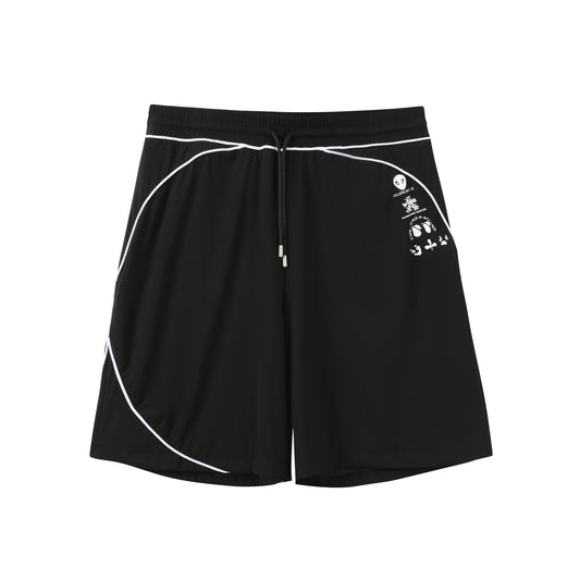 Piped Lux Club Shorts (BLACK) - Puppet-Theater