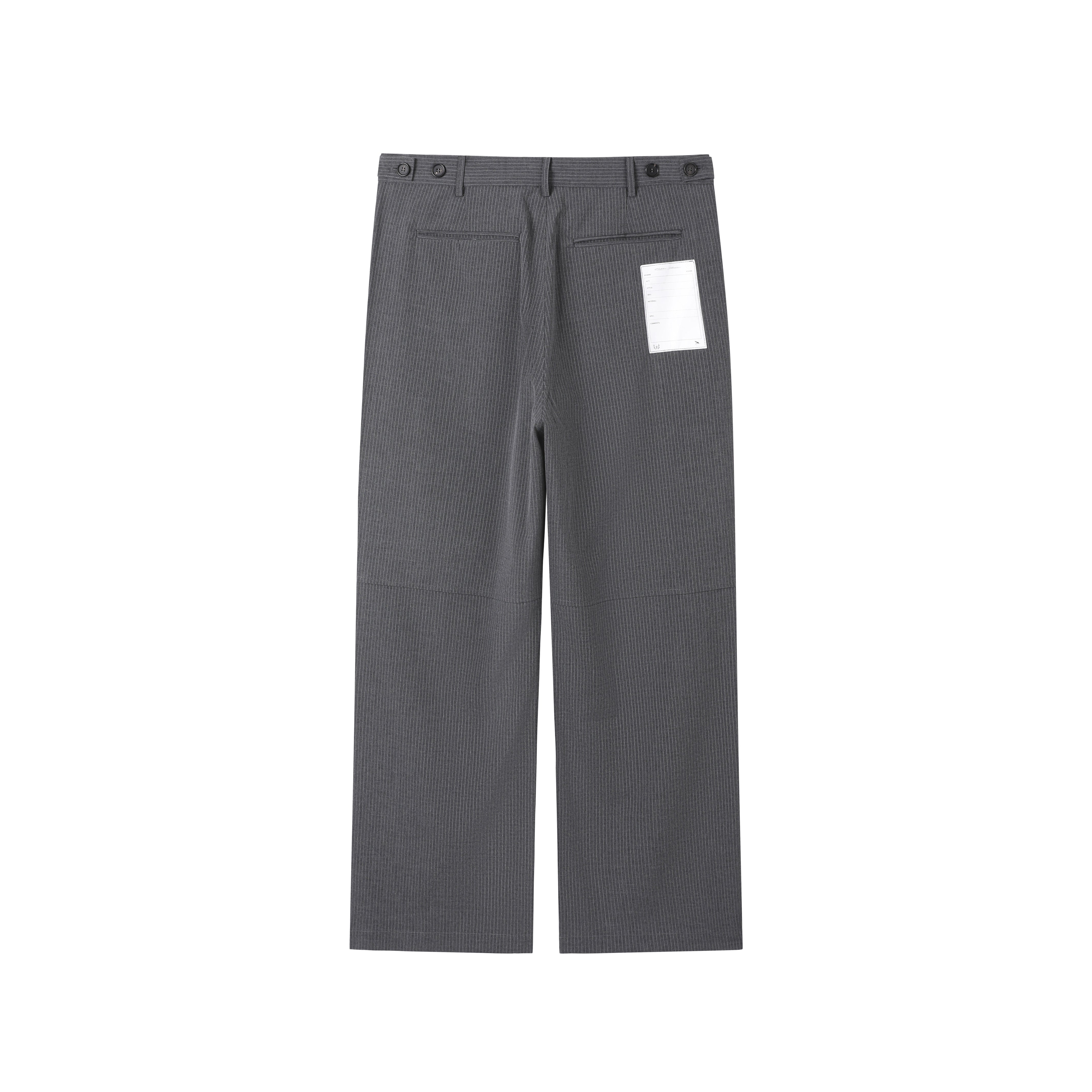Tucked Trousers – Wool Pinstripe Trouser