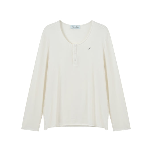 Delicate Wide Neck Henley - Puppet-Theater