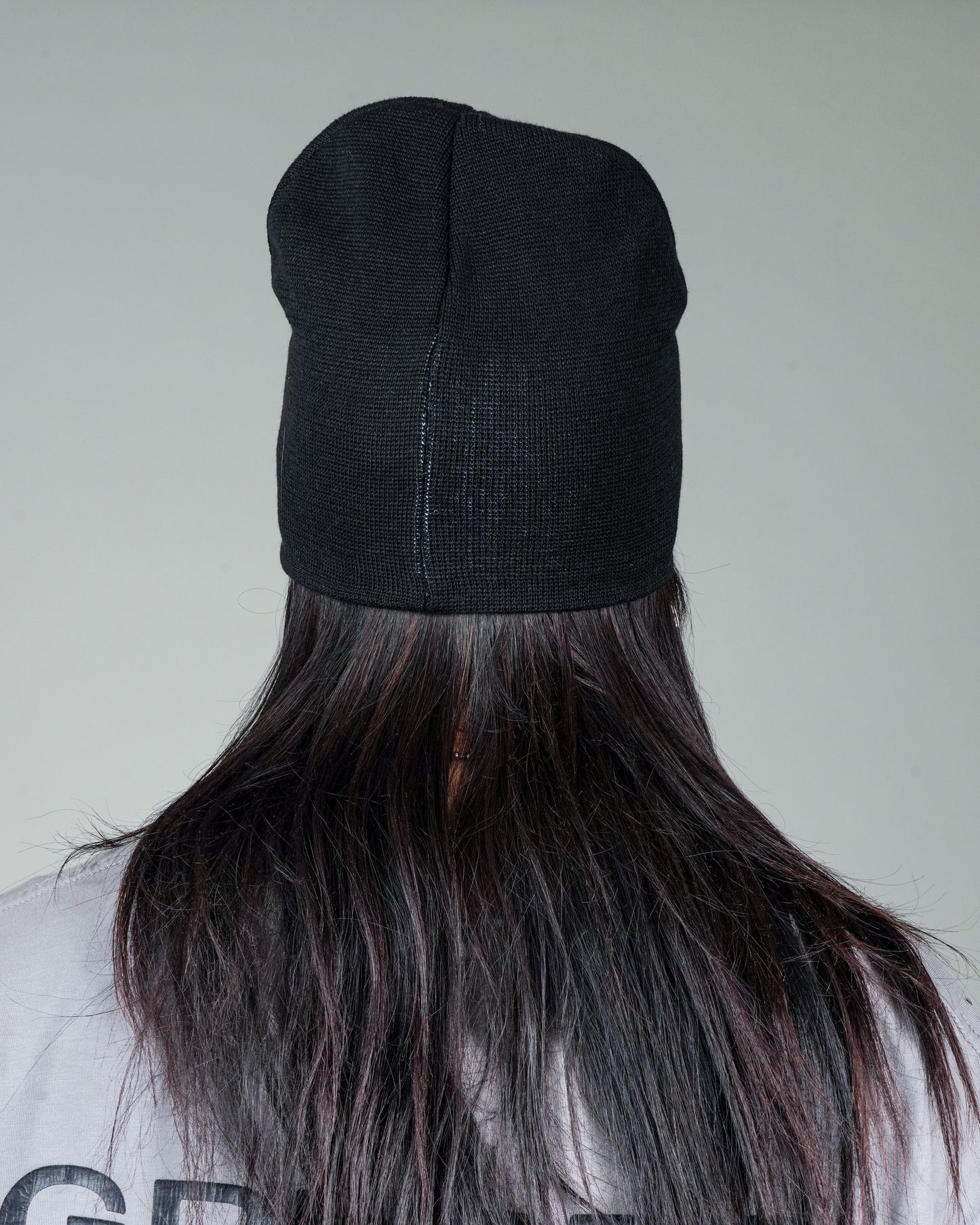 Puppet Corp Beanie in Black and Eggshell Blue