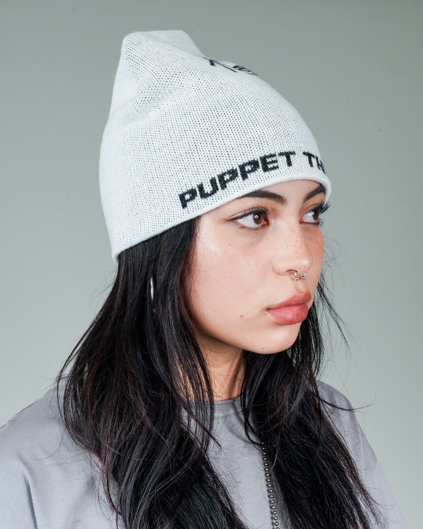 Hanzi Skull Beanie in China White