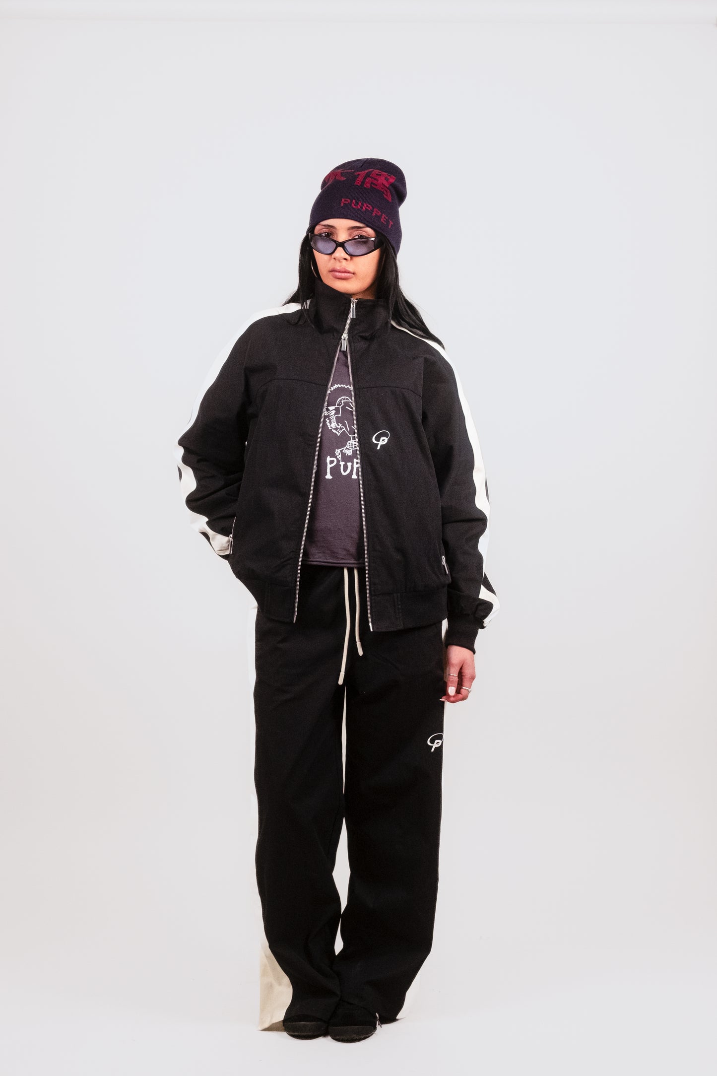 Hanzi Skull Beanie in Plum & Cherry - Puppet Theater