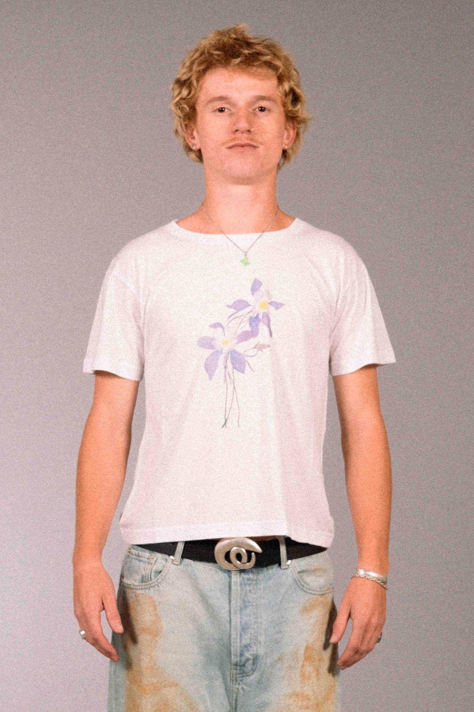 Columbine Tee in Piano White - Puppet Theater