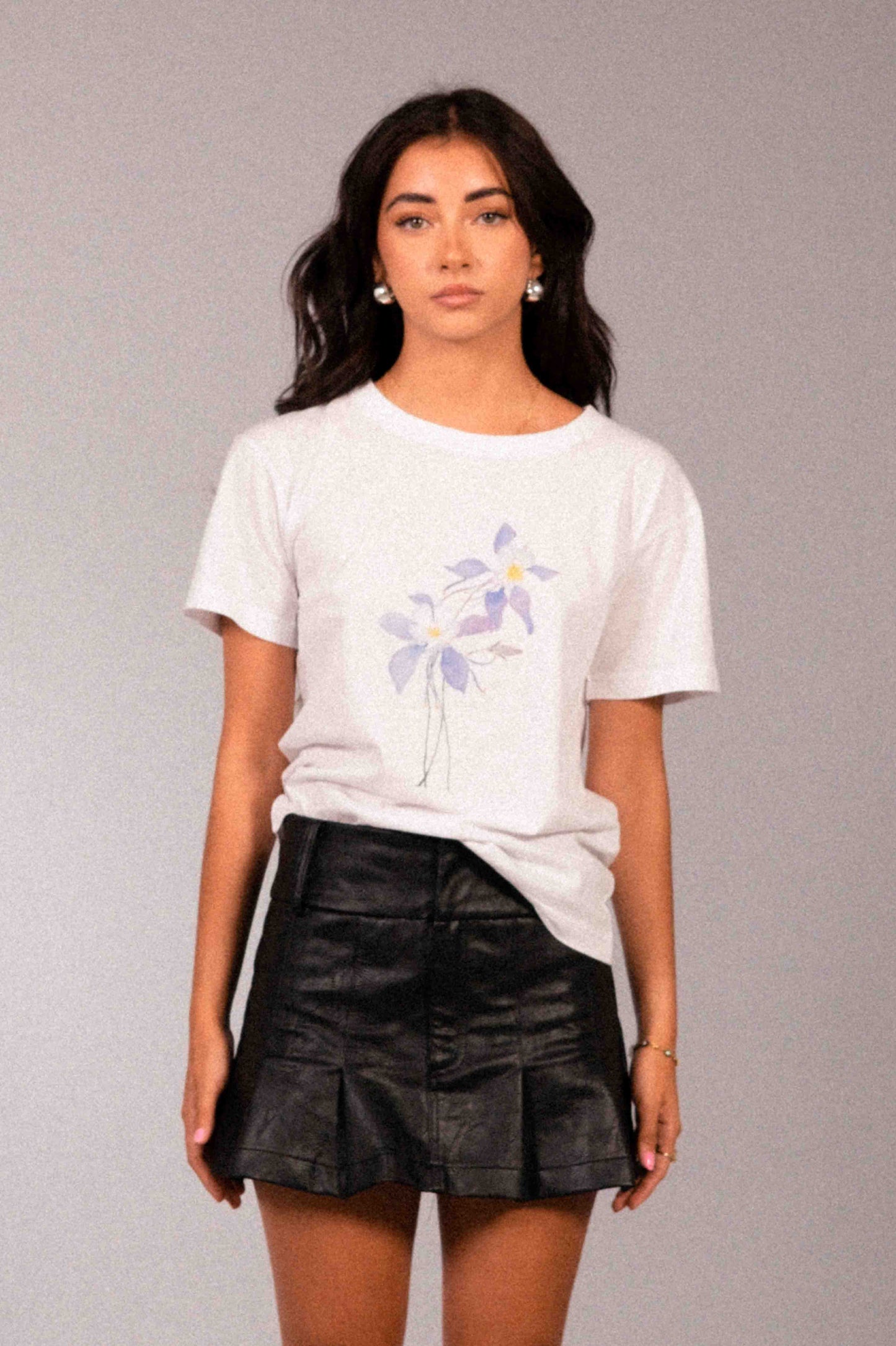 Columbine Tee in Piano White - Puppet Theater