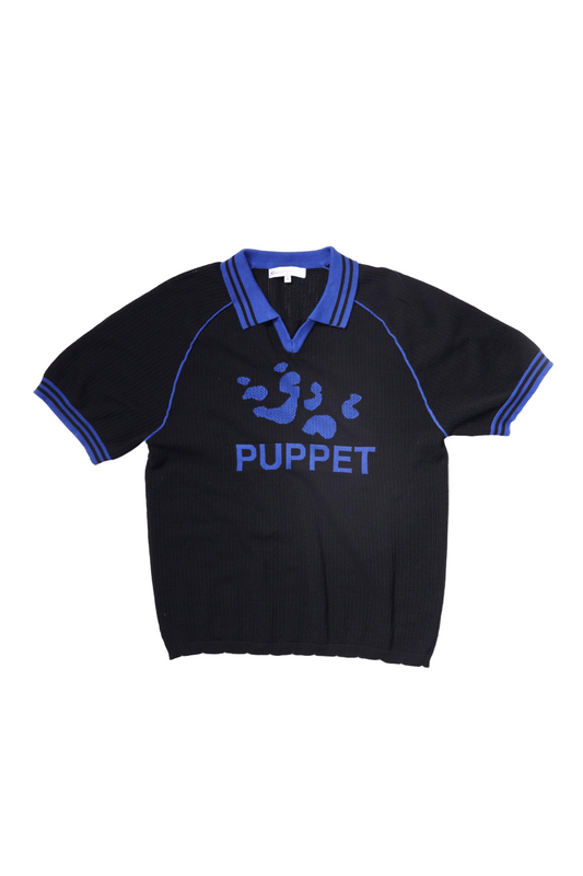 Trickster Jersey in Piano Black and Chelsea Blue - Puppet Theater