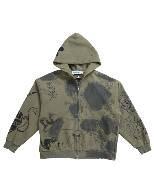 Second Skin Hoodie in Grunge - Puppet Theater